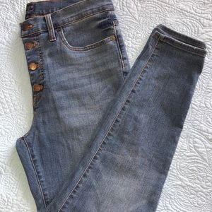 J. Crew Factory 9” High-Rise Button Fly Skinny Jean—Size 31